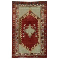 Vintage Turkish Oushak Rug with Venetian Style