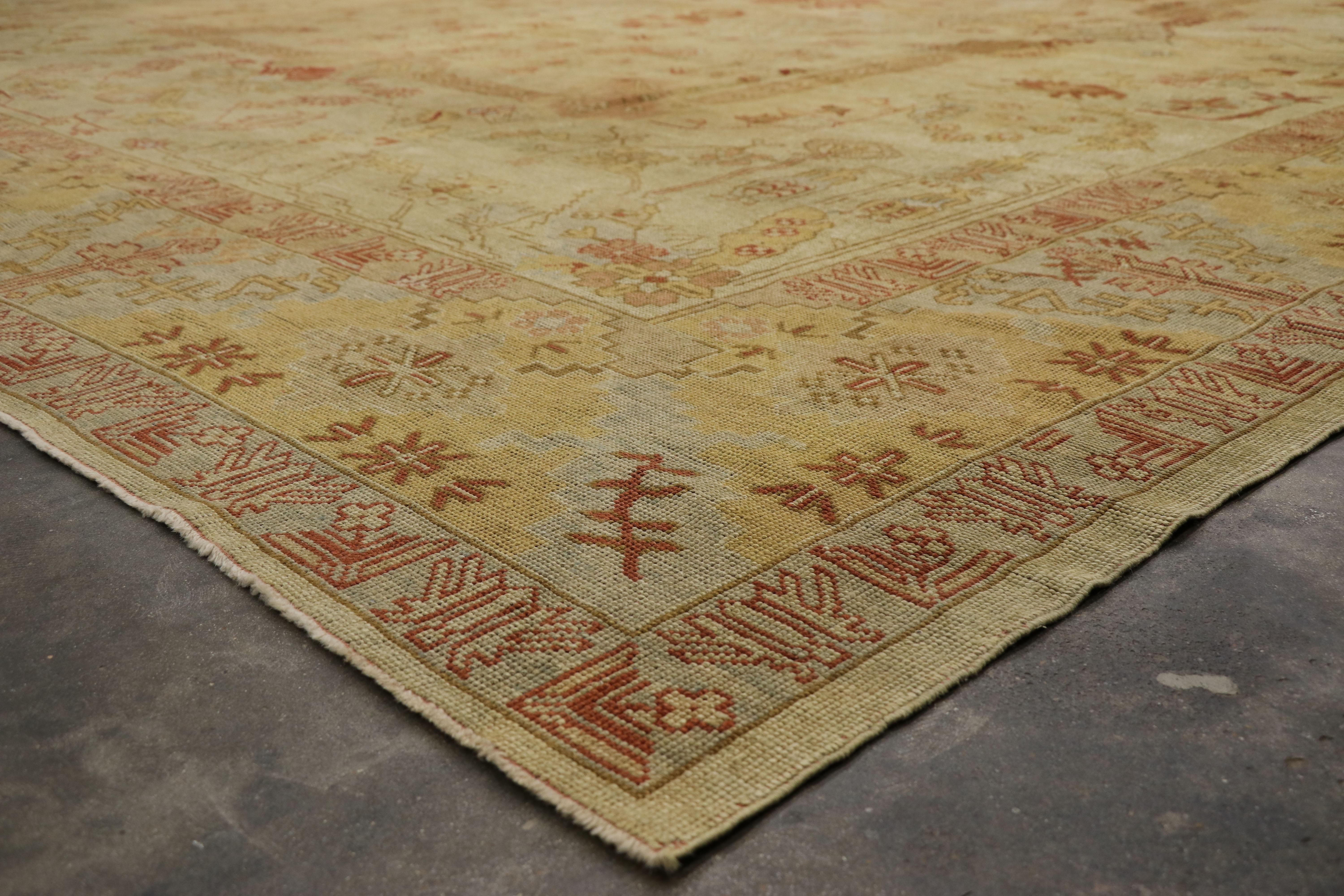 Oversized Vintage Turkish Oushak Rug, 15'01 x 17'09 For Sale 3