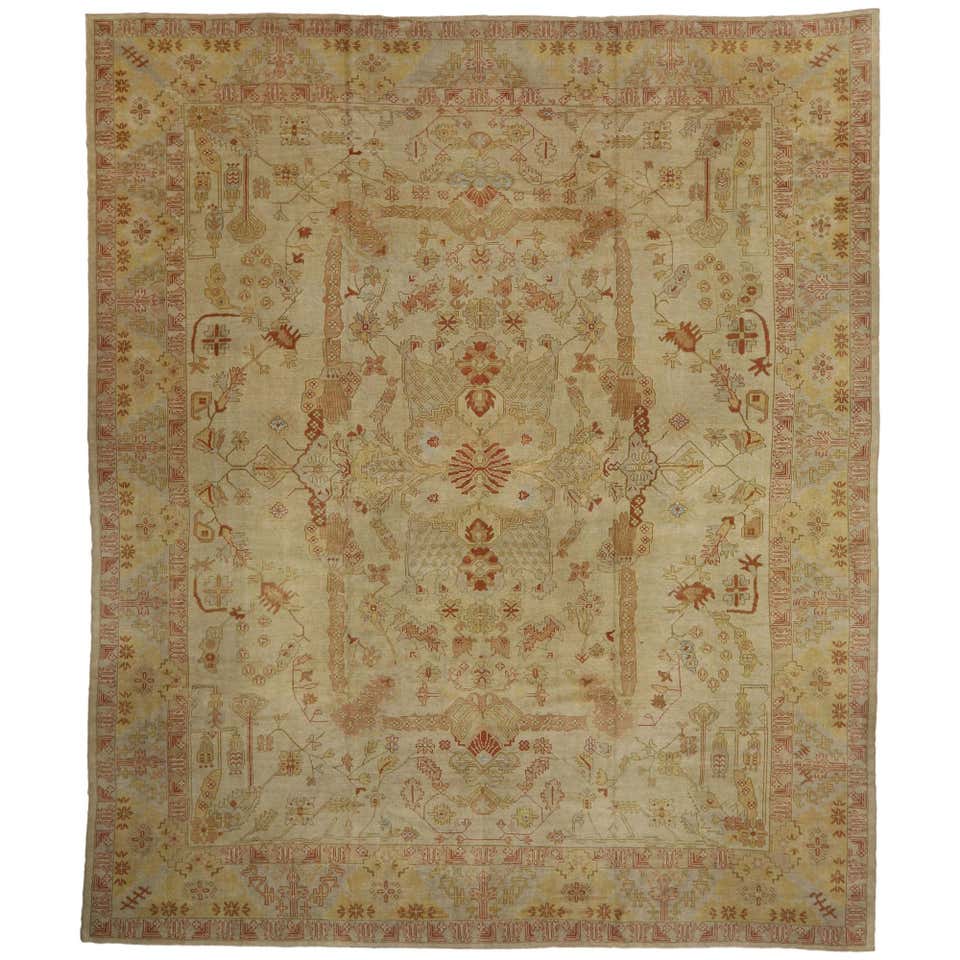 Vintage Turkish Oushak Palace Size Rug with Biophilia Artisan and MCM ...