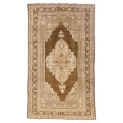 The Sultan’s Whisper: A Vintage Turkish Oushak Masterpiece of Timeless Elegance