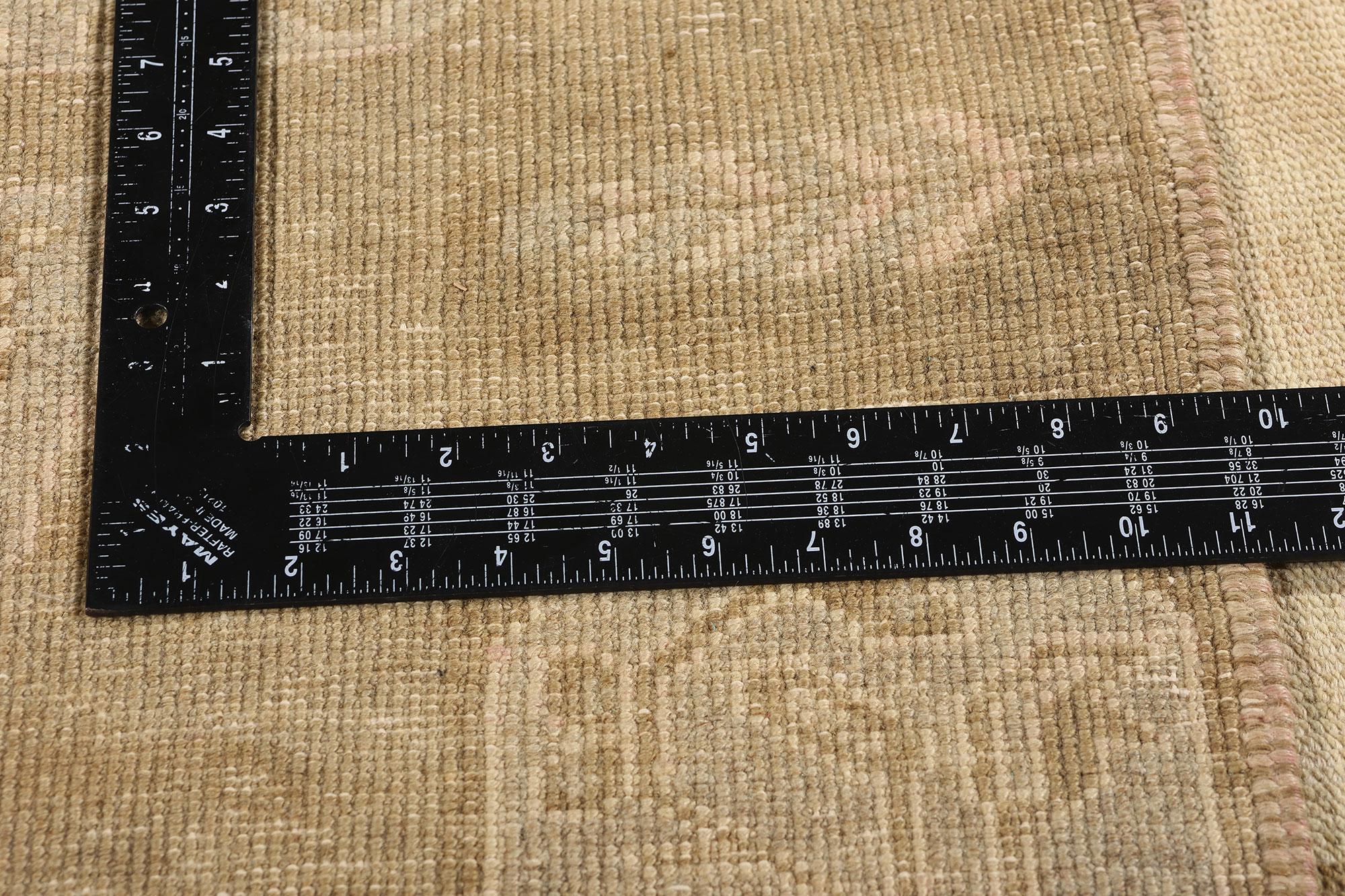 1930's Turkish Oushak Rug with Warm, Neutral Colors and Modern Style For Sale 1