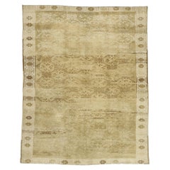 Vintage Turkish Oushak Rug with Warm, Neutral Colors