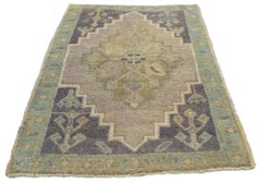 Vintage Turkish Oushak Rug Yastik Accent Rug