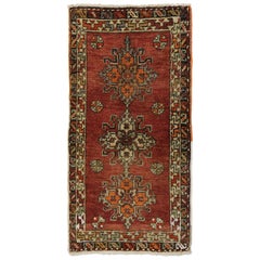 Vintage Turkish Oushak Rug Yastik Accent Rug