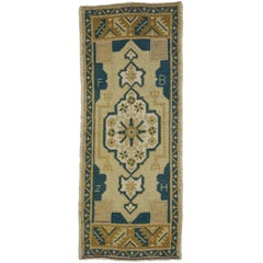 Vintage Turkish Oushak Rug Yastik Accent Rug
