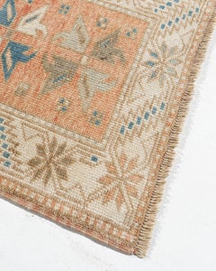 Vintage Turkish Oushak Runner 1'10 x 6'8
