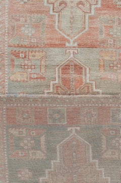 Vintage Turkish Oushak Runner, Hand-Knotted Wool, 2'1" x 8'11", 1940
