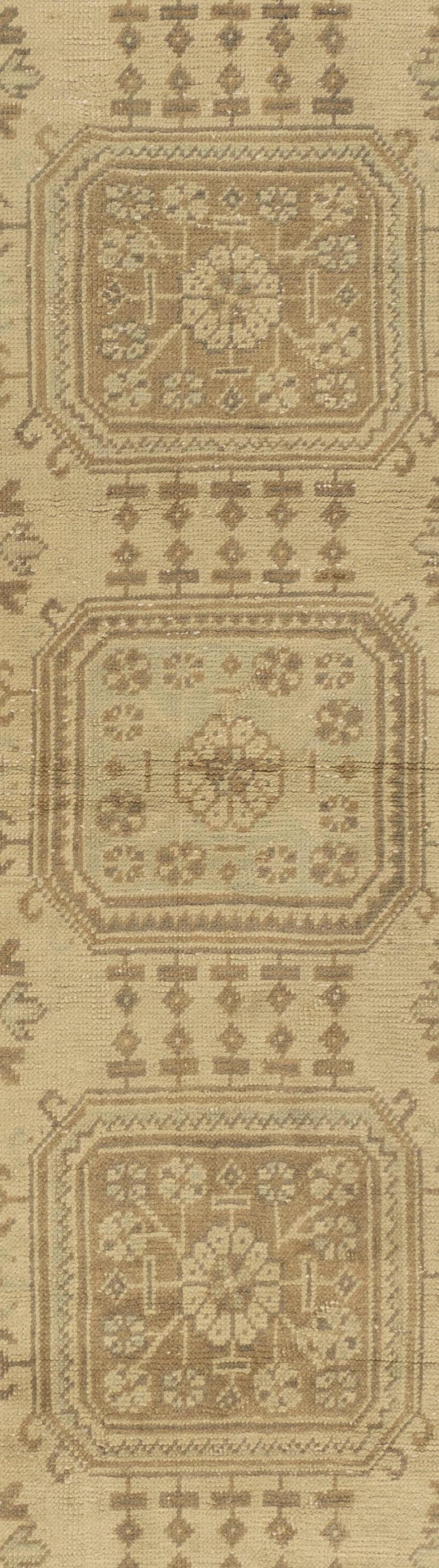 Vintage Turkish Oushak Runner 2'10 X 11'. Even today, Oushak rugs are still the first choice of professional interior designers. Sometimes this is because when grading Oushak carpets, carpet connoisseurs will not only look at the overall quality of