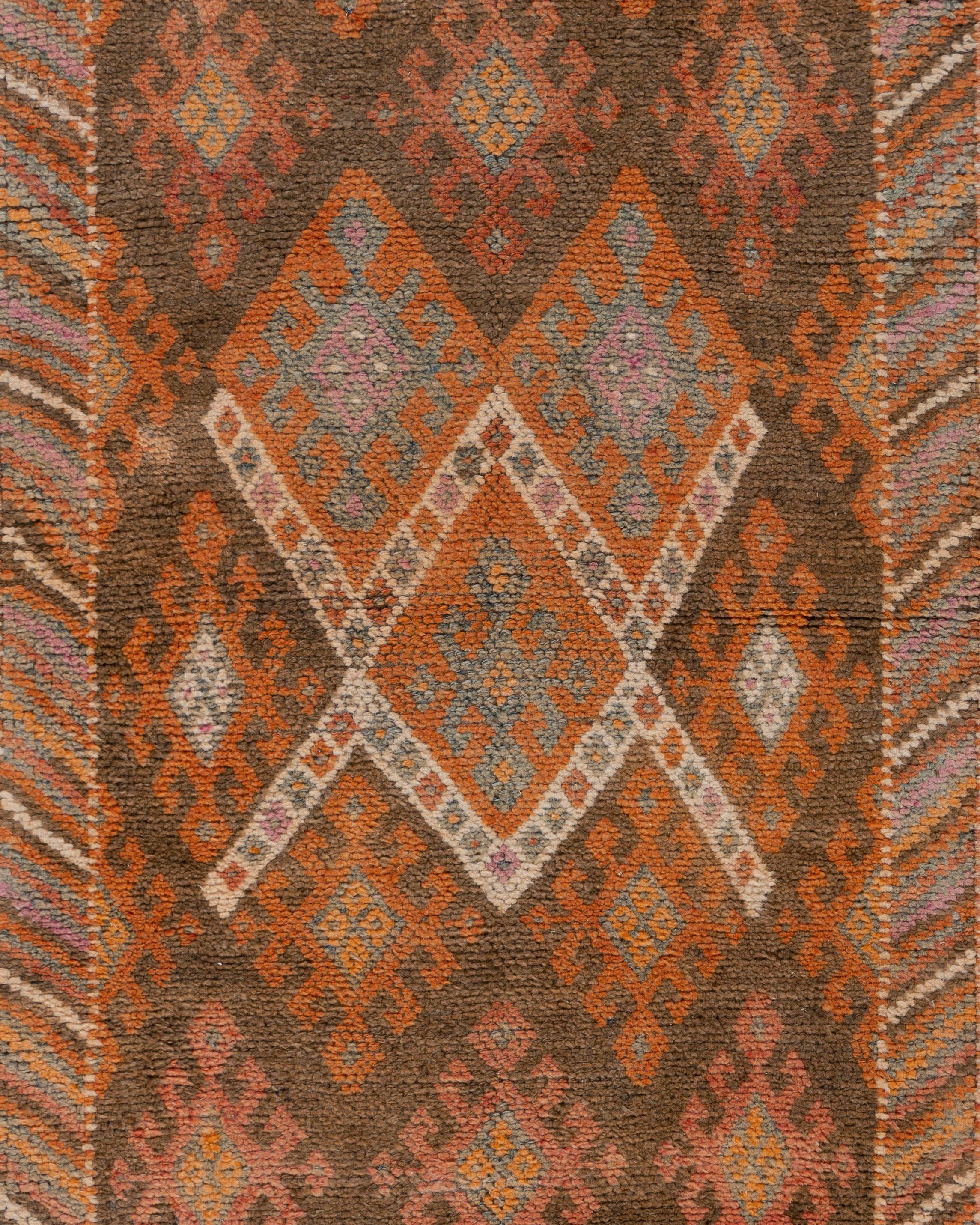 Türkischer Oushak-Läufer im Vintage-Stil 2'10 x 11'11 im Zustand „Gut“ im Angebot in New York, NY
