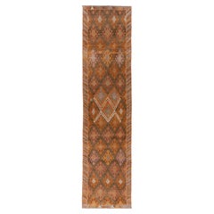 Tapis de couloir turc Oushak vintage 2'10 x 11'11
