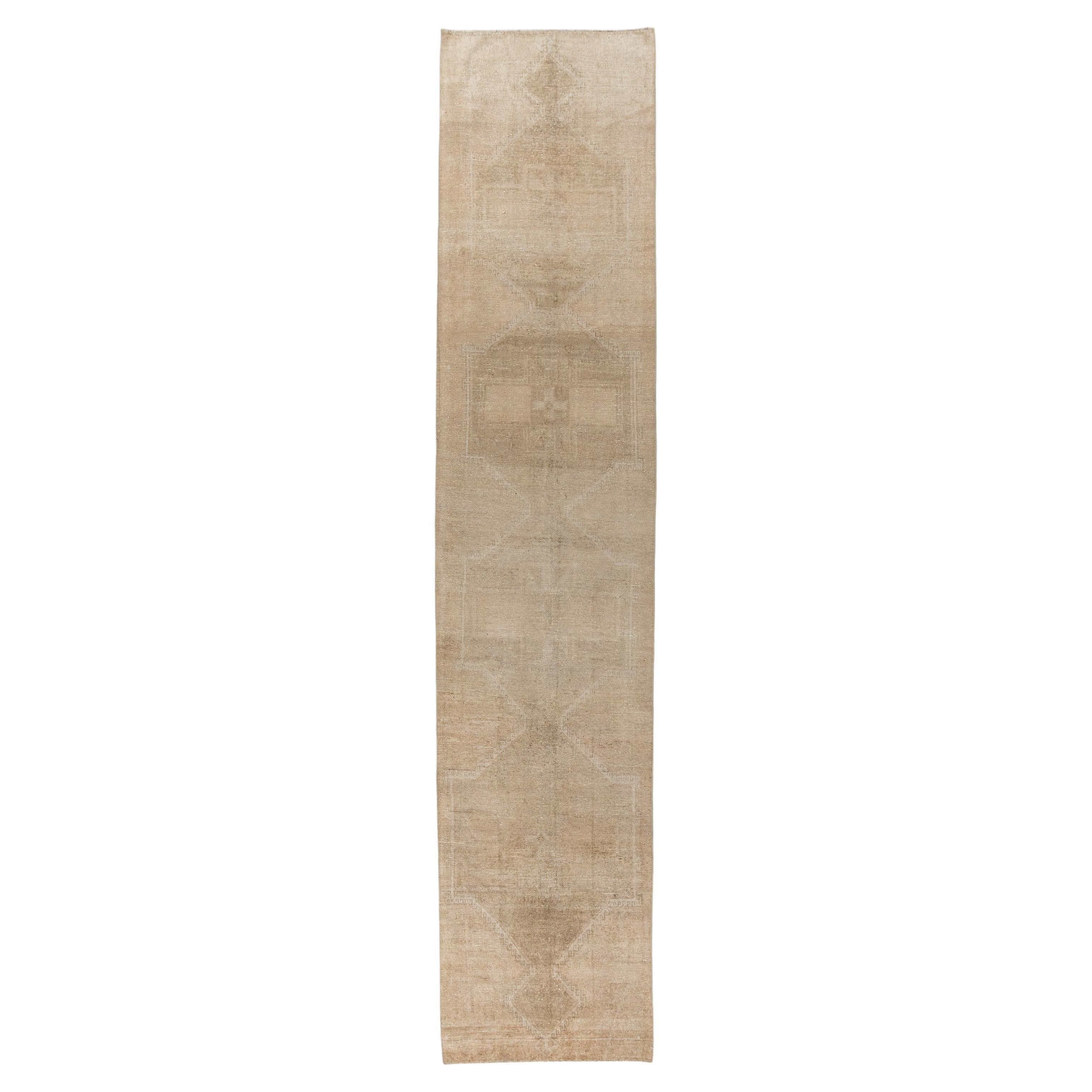 Vintage Turkish Oushak Runner 2'10 x 13'7