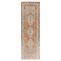 Tapis de couloir turc Oushak vintage 2'11 X 9'1