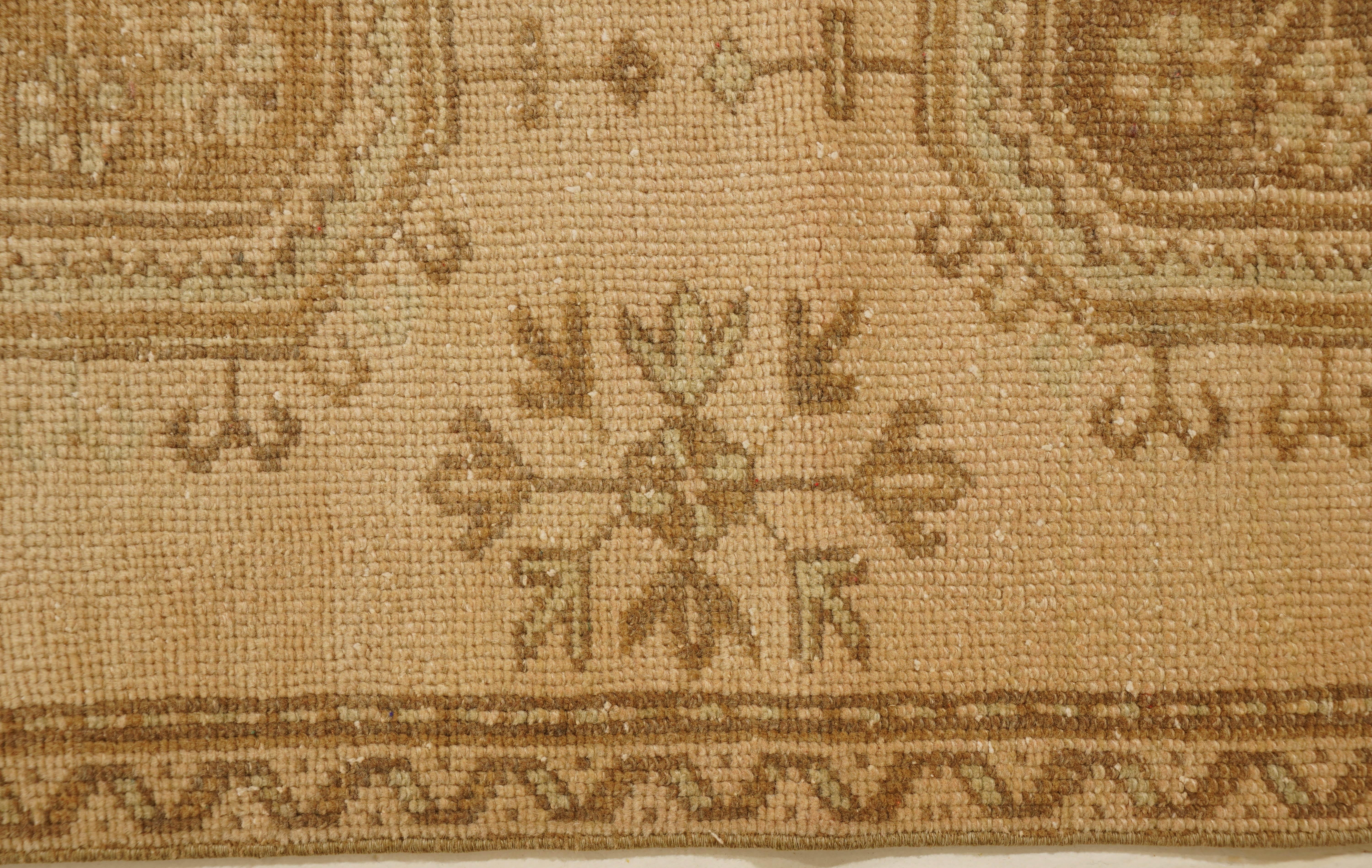 Alfombra Turca Oushak Vintage 3'3 x 11'3 siglo XX en venta