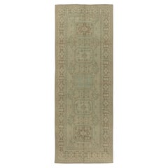 Tapis de couloir turc Oushak vintage 4'4 x 11'11