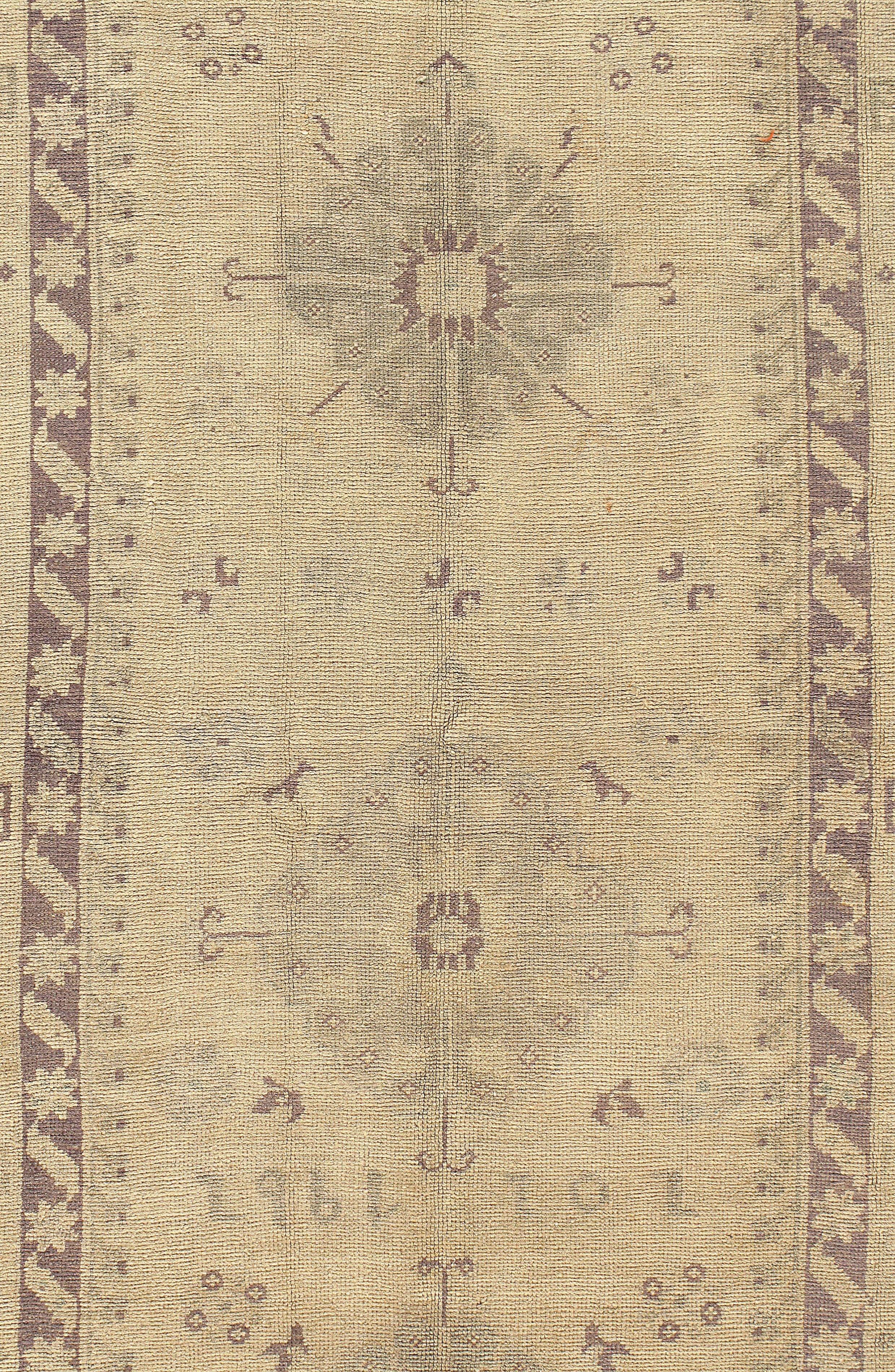 Vintage Turkish Oushak runner. Character, tradition, pattern and palette converge in this gorgeous hand knotted vintage Turkish Oushak runner. Handwoven in Turkey where rug weaving is the culture rather than a business. These designer favourites
