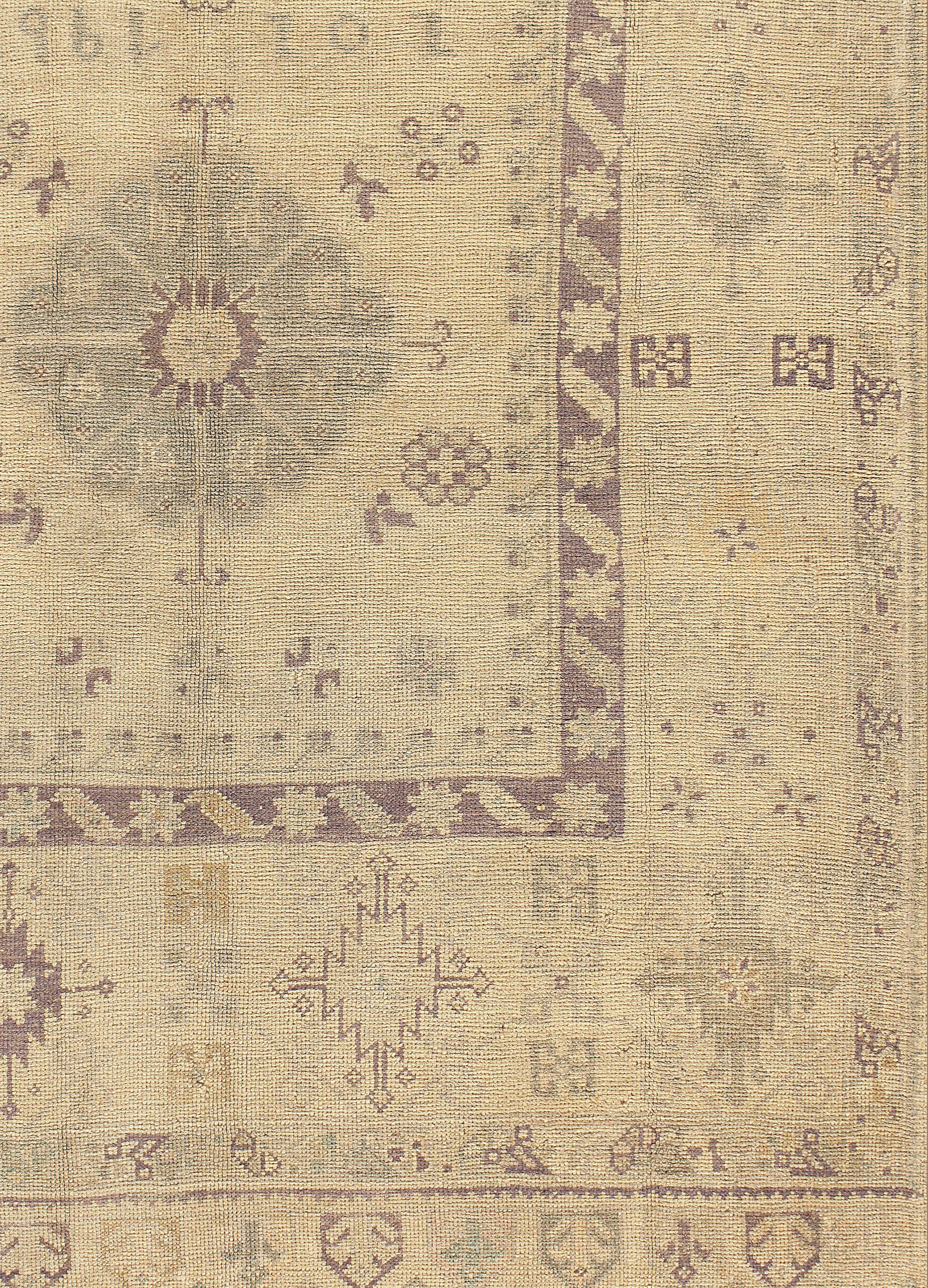 Vintage Turkish Oushak Runner  4'9 x 11'3 In Good Condition For Sale In New York, NY