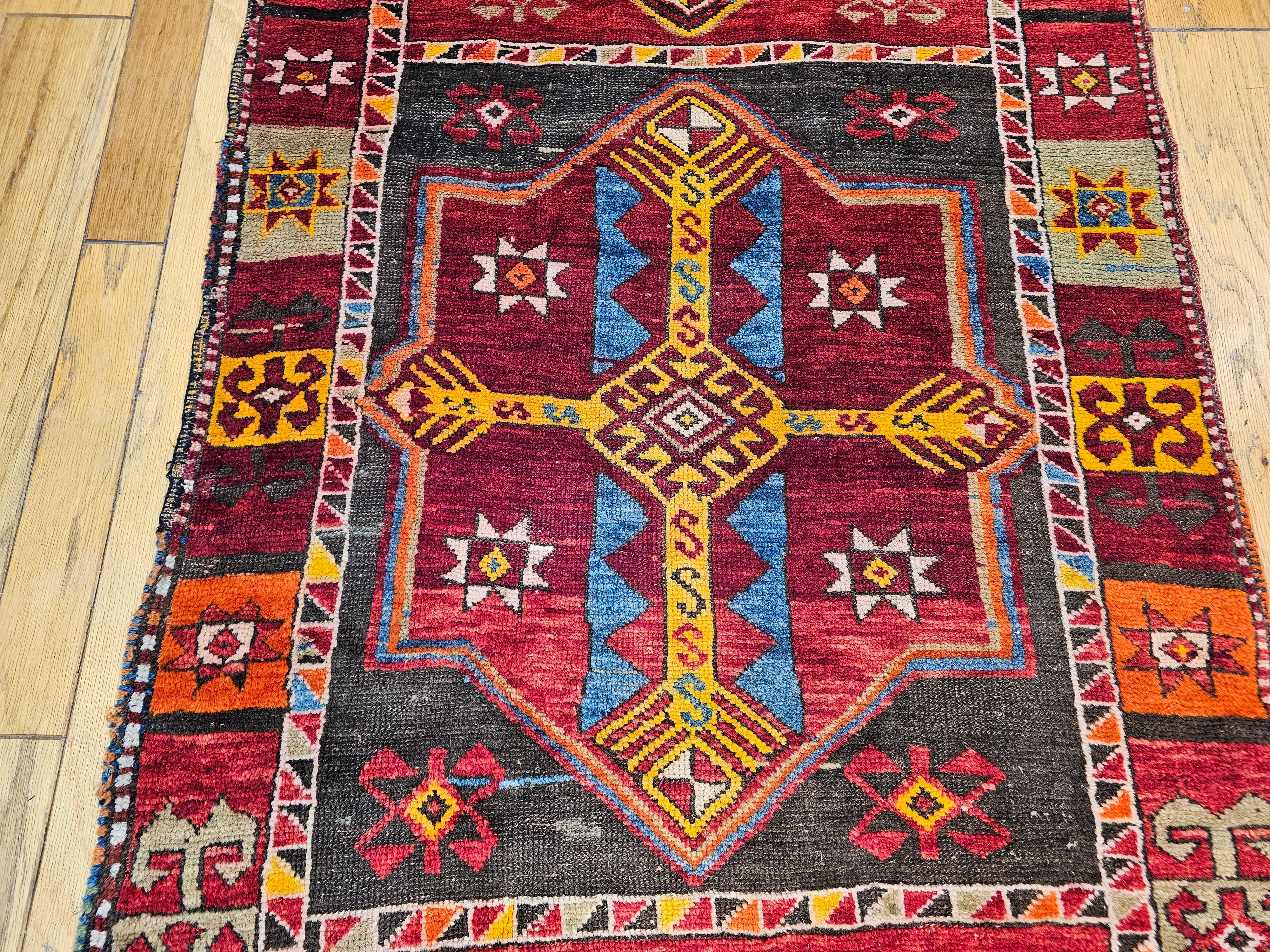 Türkischer Oushak-Läufer, Vintage im Angebot 5