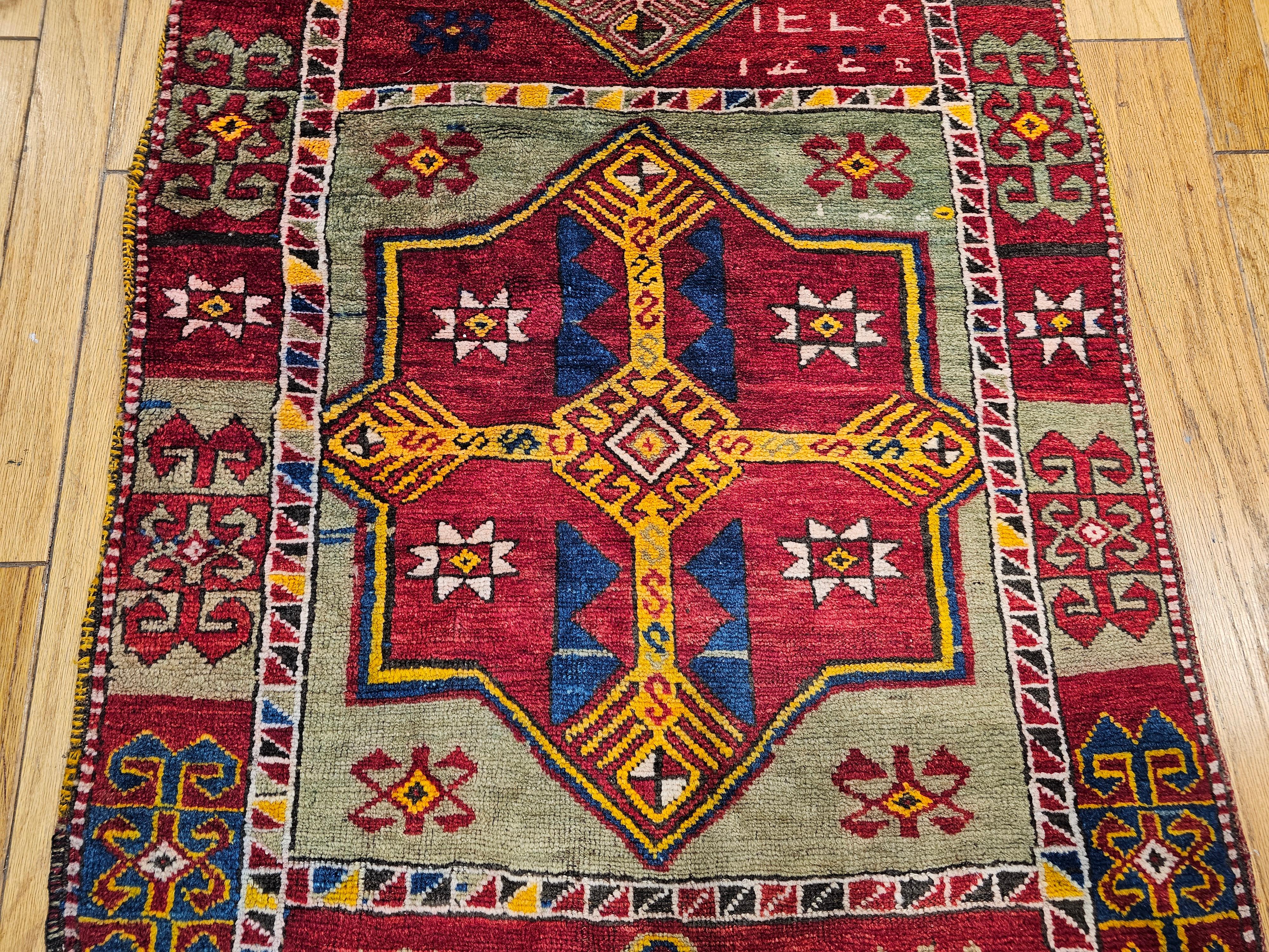 Türkischer Oushak-Läufer, Vintage im Angebot 7