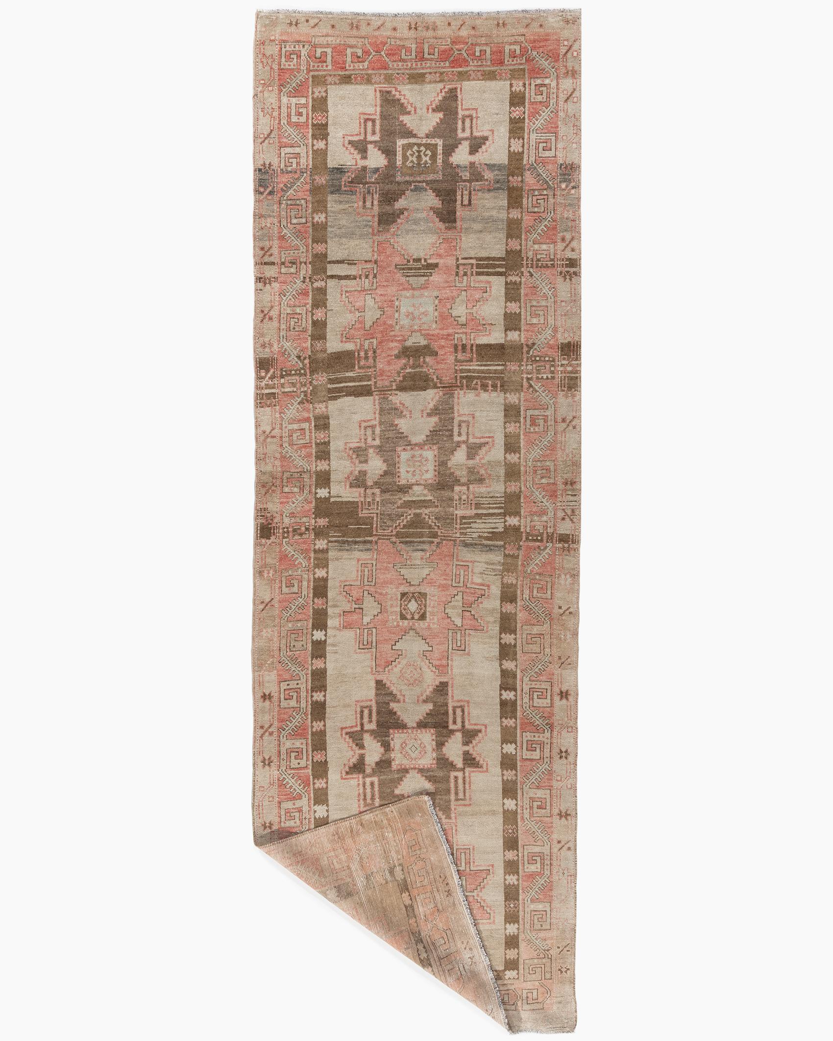 Tapis de couloir turc vintage Oushak  3'10 x 12'3 en vente 11