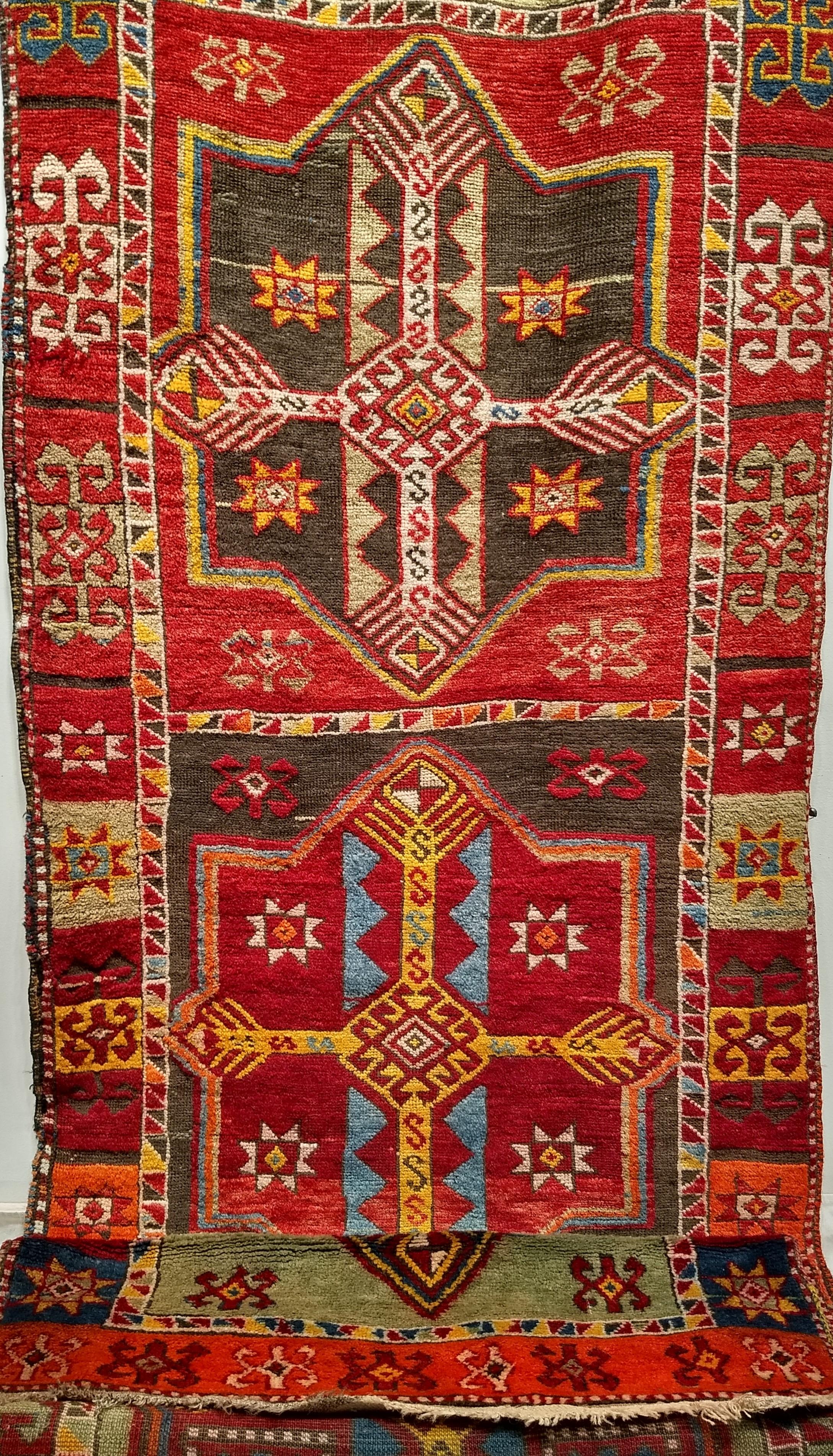 Türkischer Oushak-Läufer, Vintage im Zustand „Gut“ im Angebot in Barrington, IL