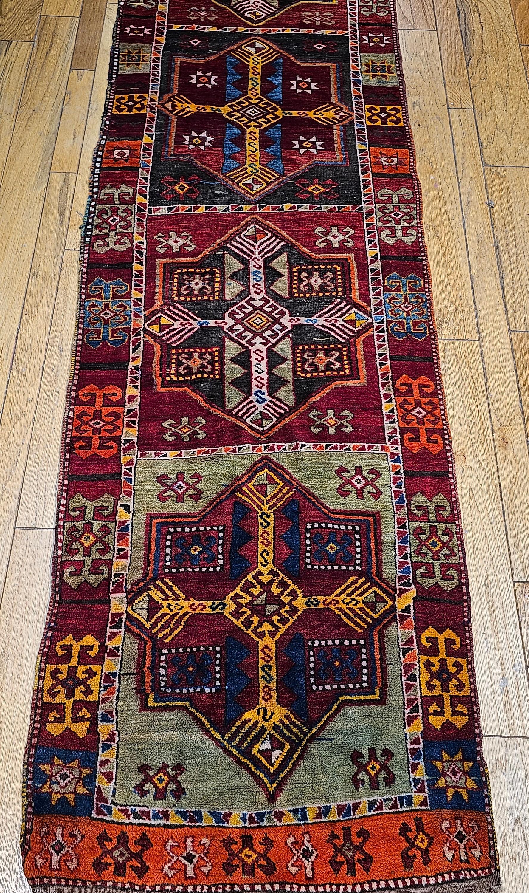 Türkischer Oushak-Läufer, Vintage (Wolle) im Angebot