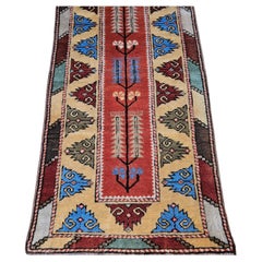 Vintage Turkish Oushak Runner