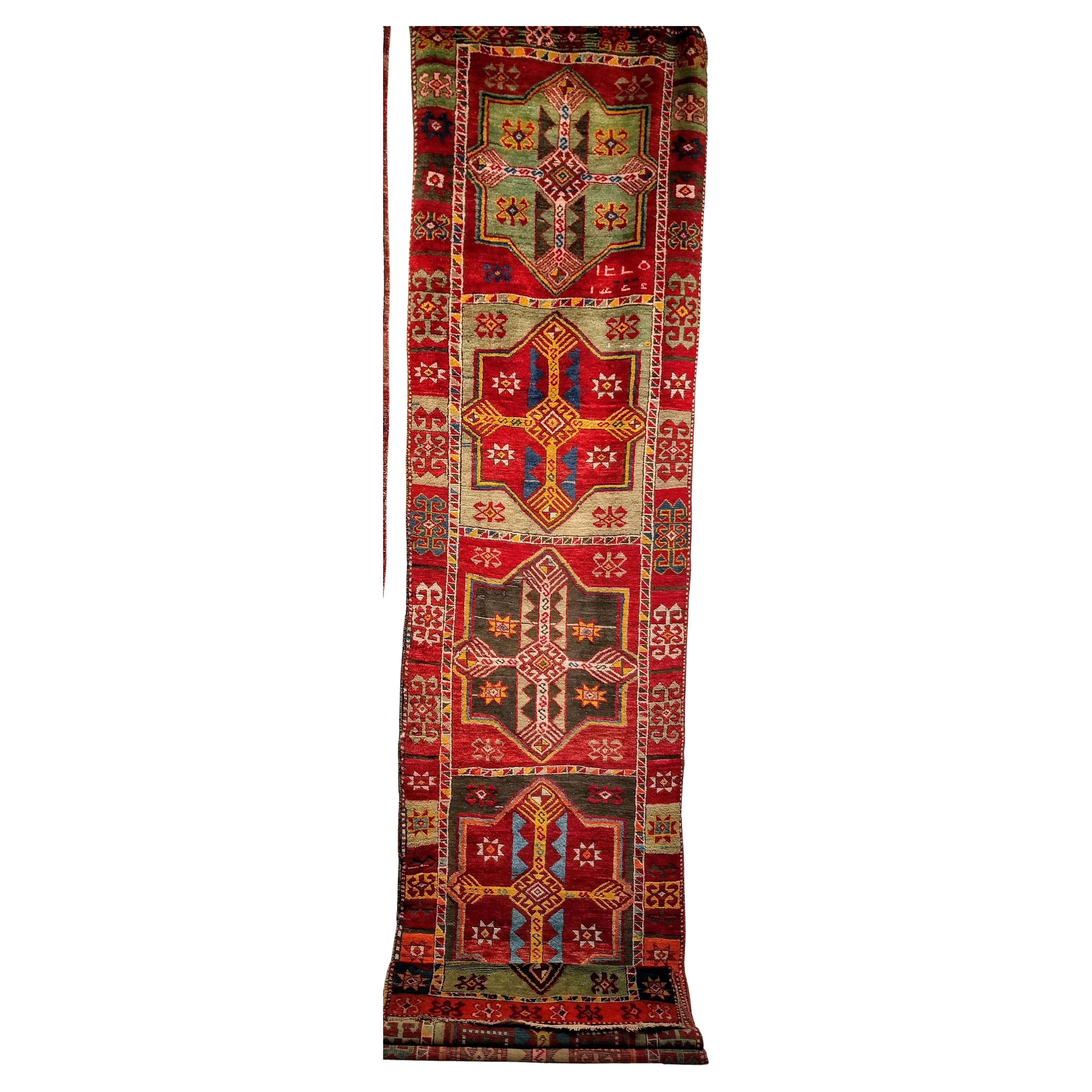 Türkischer Oushak-Läufer, Vintage im Angebot