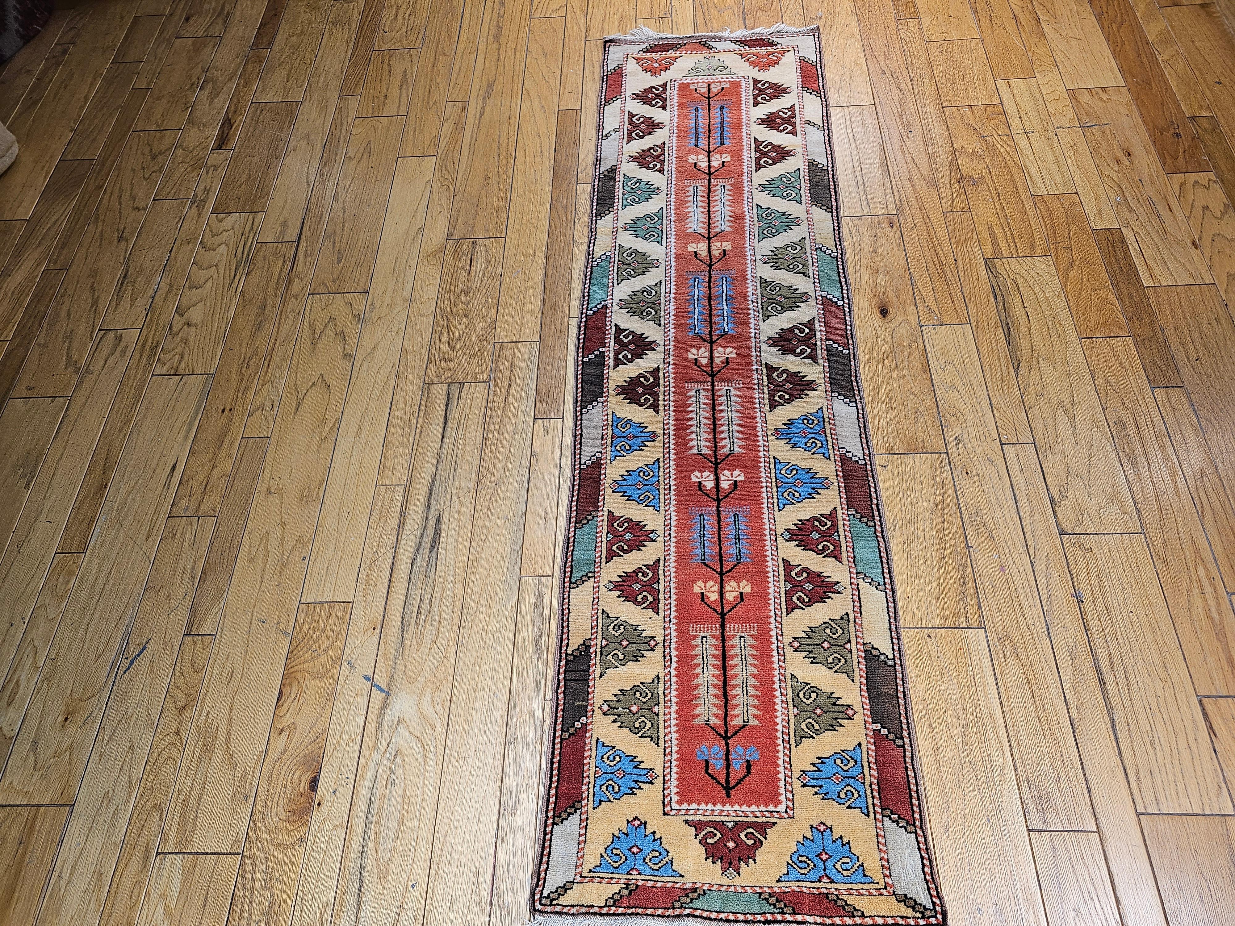 Türkischer Oushak-Läufer, Vintage im Angebot 12