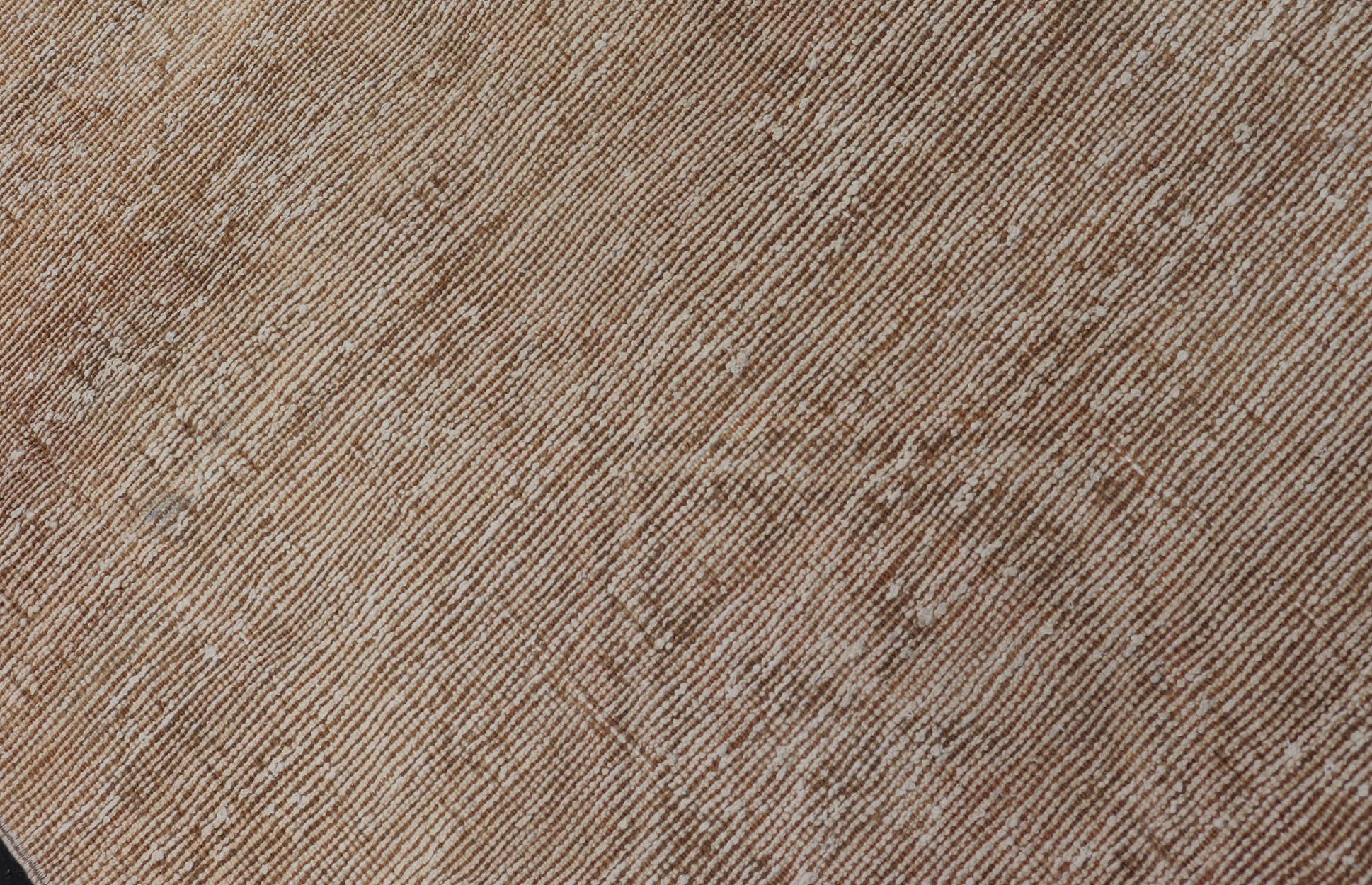 Wool Vintage Turkish Oushak Runner in Neutral Tones With Medallion's 3'0 x 11'6 For Sale