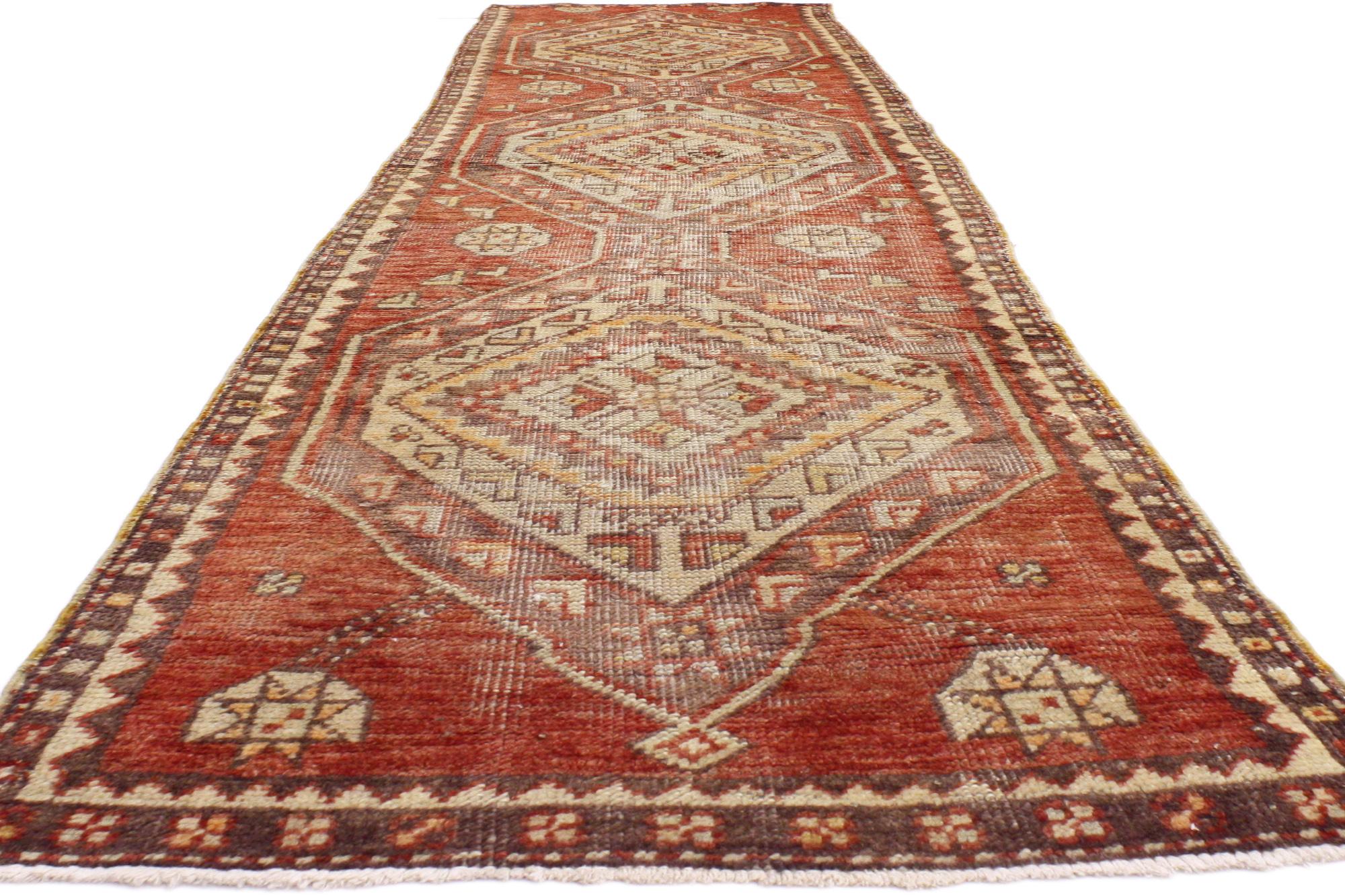 Wool 1930's Turkish Oushak Carpet with Modern Style For Sale