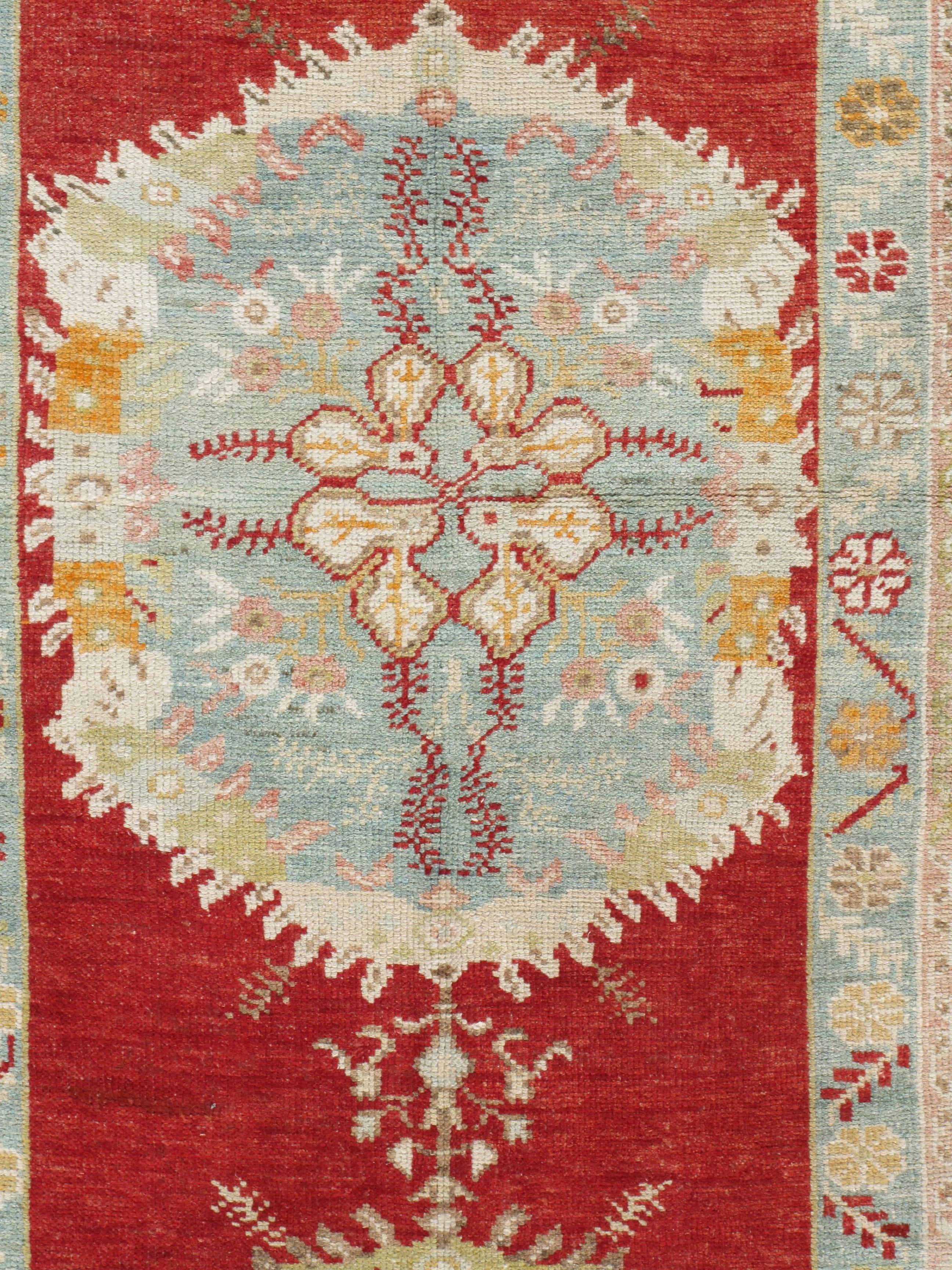 Vintage Turkish Oushak Runner Rug, 2'11 x 11'5 In Good Condition For Sale In New York, NY