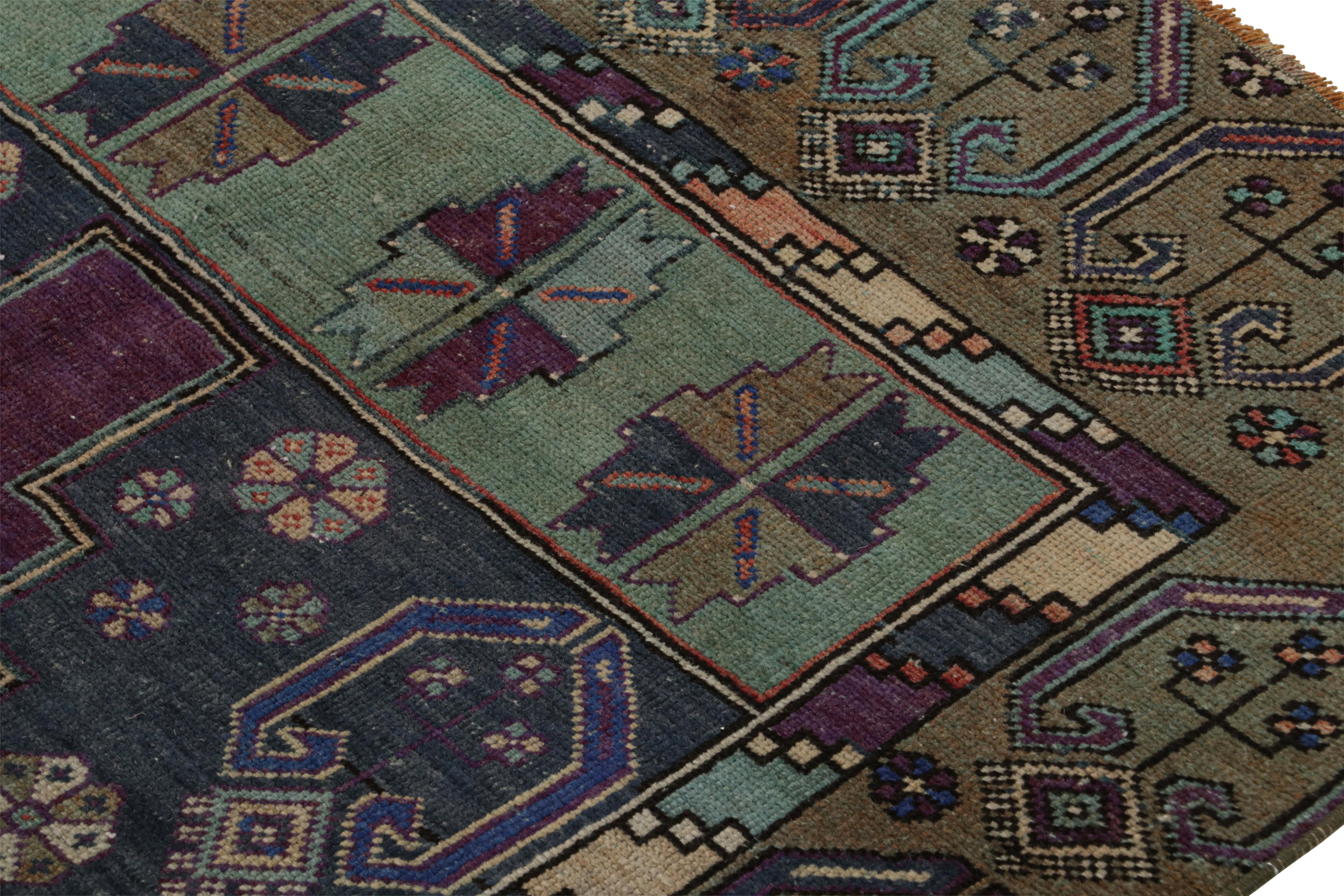 Mid-20th Century Vintage Turkish Oushak Runner Rug, with Central Medallion, from Rug & Kilim For Sale