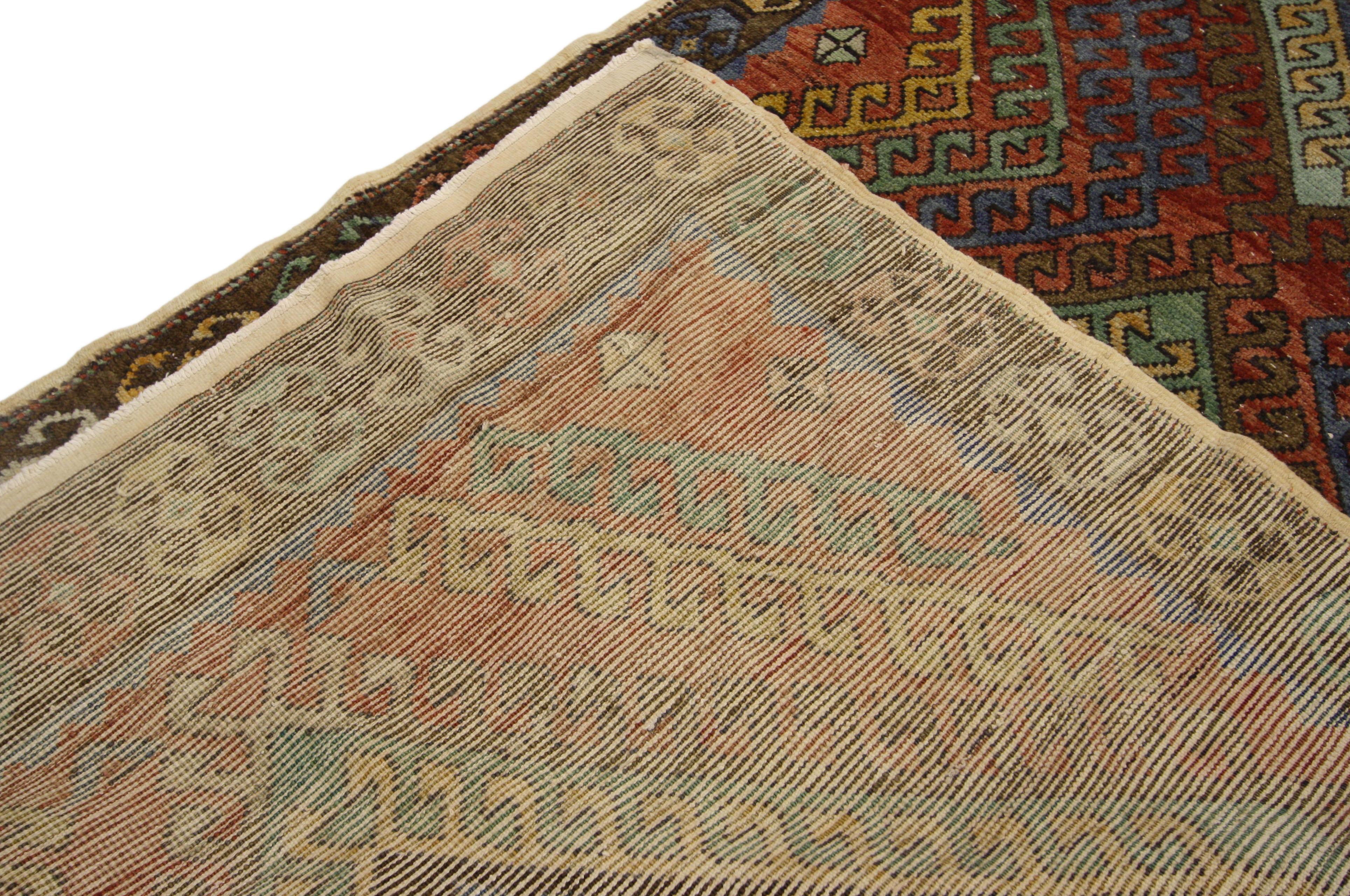 Türkischer Oushak-Teppich im Vintage-Stil, 03'04 x 09'10 (20. Jahrhundert) im Angebot