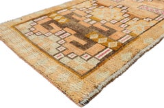 1940’s Colorful Turkish Oushak Carpet with Modern Style