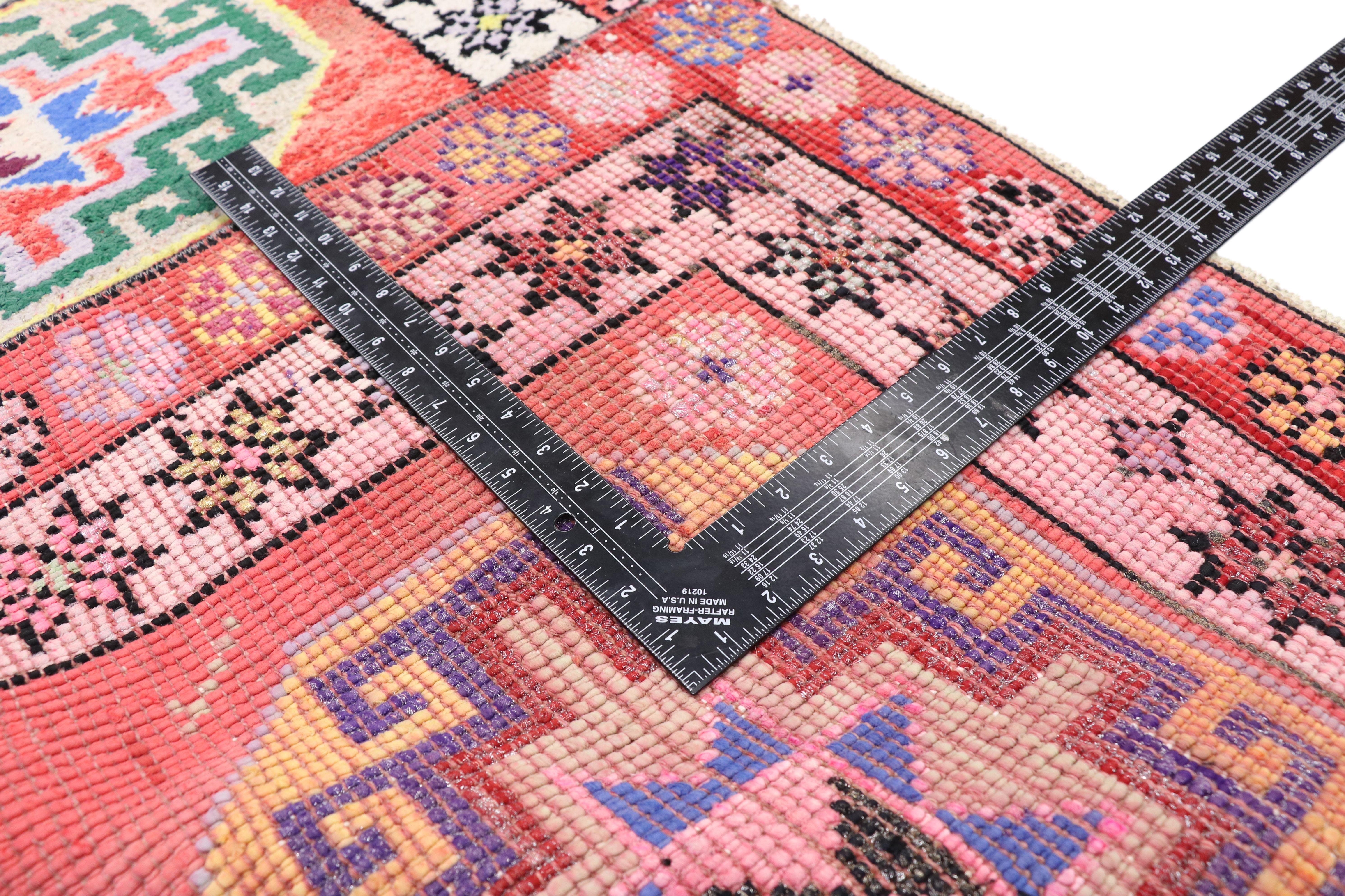 20th Century Vintage Turkish Oushak Runner with Contemporary Tribal and Modern Mexican Style For Sale