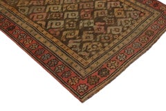 Vintage Turkish Oushak Runner with Craftsman Style, Short Hallway Runner