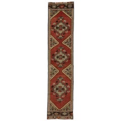 Alfombra Turca Oushak Vintage de Estilo Campestre Inglés, Alfombra de Pasillo