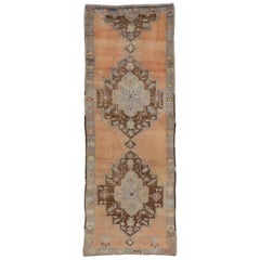 Vintage Turkish Oushak Runner with Rustic French Provincial Style
