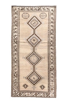 Vintage Turkish Oushak Runner with Geometric Medallions