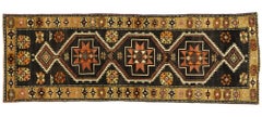 Vintage Turkish Oushak Runner with Mid-Century Modern Style