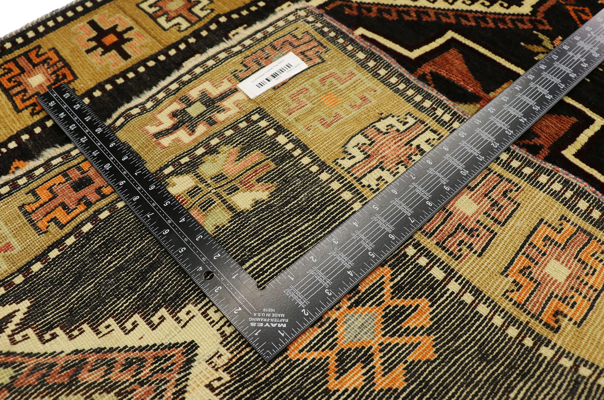 Vintage Turkish Oushak Runner with Mid-Century Modern Style For Sale 2