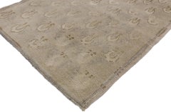 Vintage Turkish Oushak Runner with American Colonial Style