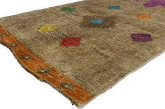 Vintage Turkish Oushak Runner with Modern Contemporary Style