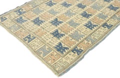 Vintage Turkish Oushak Runner with Modern Georgian Style