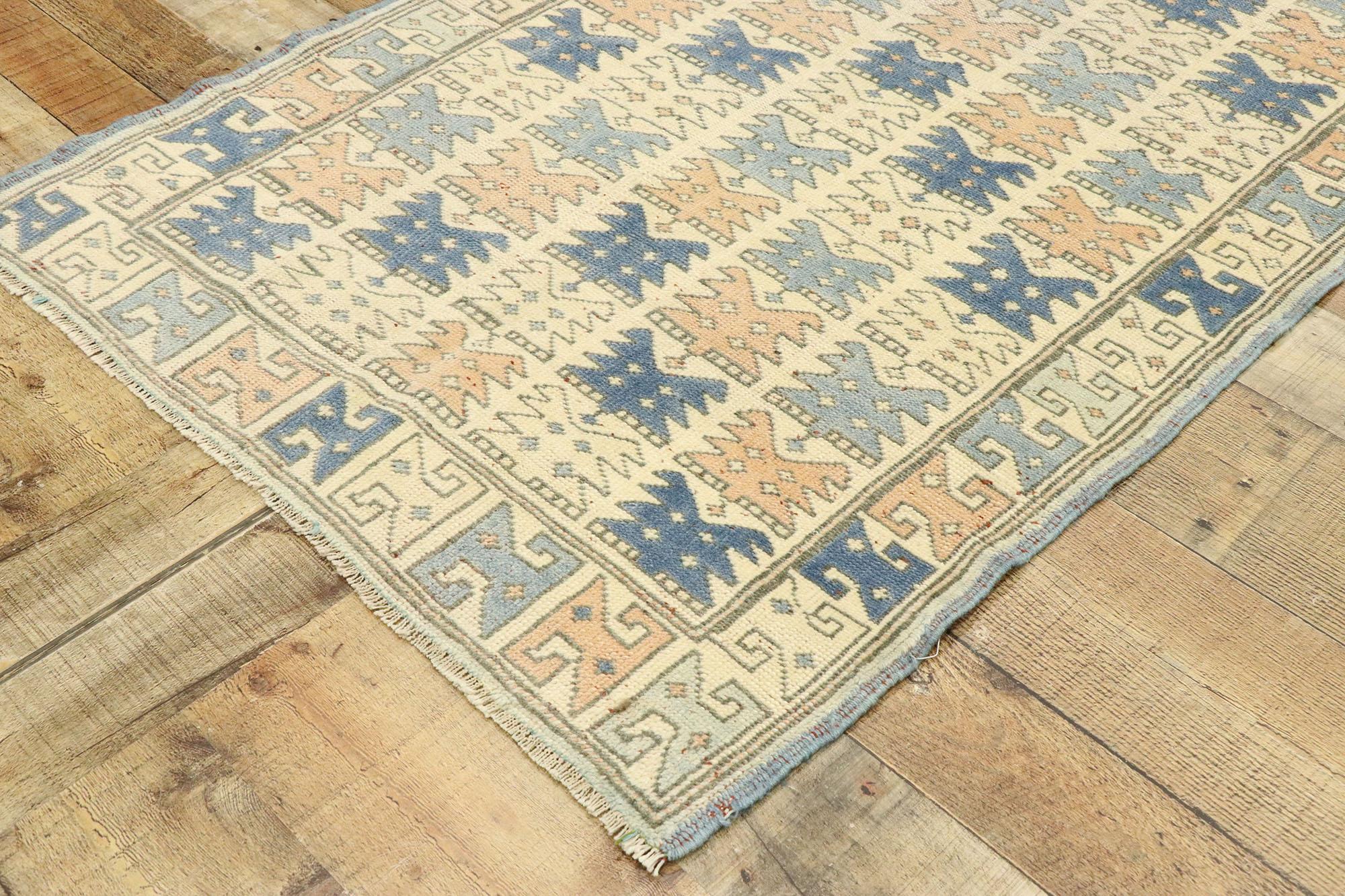 Lana Runner turco vintage in Oushak con stile Modern Georgian in vendita