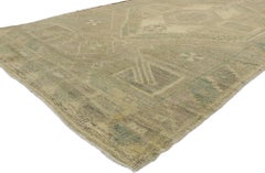 Vintage Turkish Oushak Runner with Modern Style