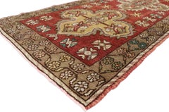 Vintage Turkish Oushak Runner with Modern Traditional Style, Hallway Runner
