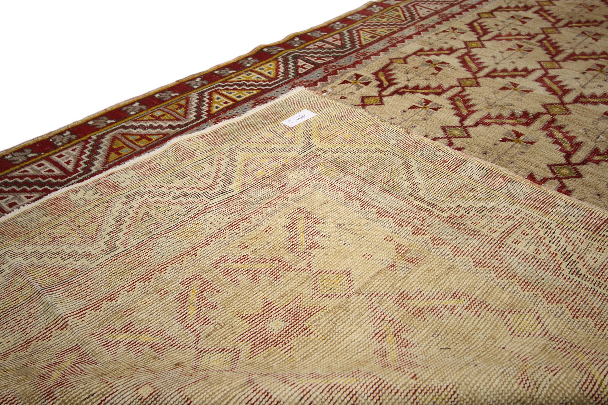 20th Century Vintage Turkish Oushak Runner with Modern Tribal Style For Sale