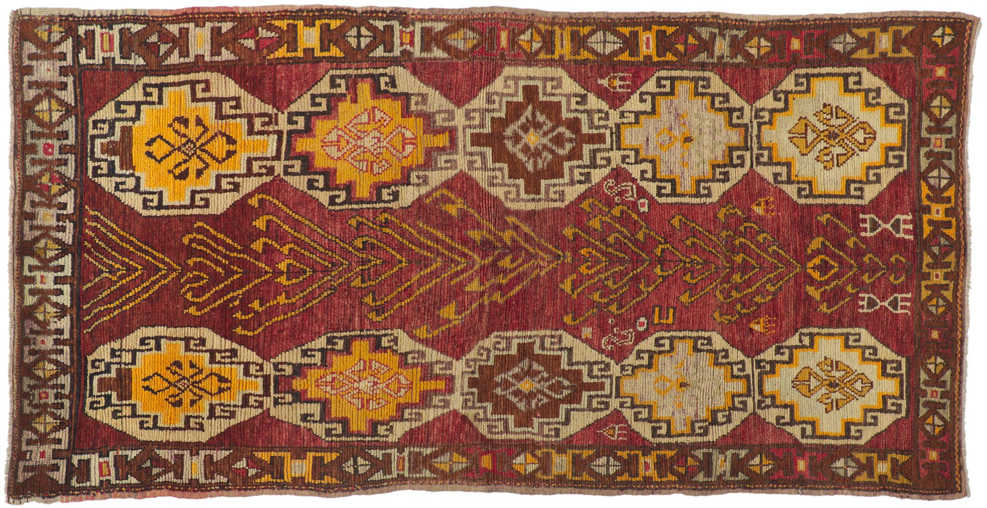 Vintage Turkish Oushak Runner with Modern Tribal Style, Gallery Rug 4