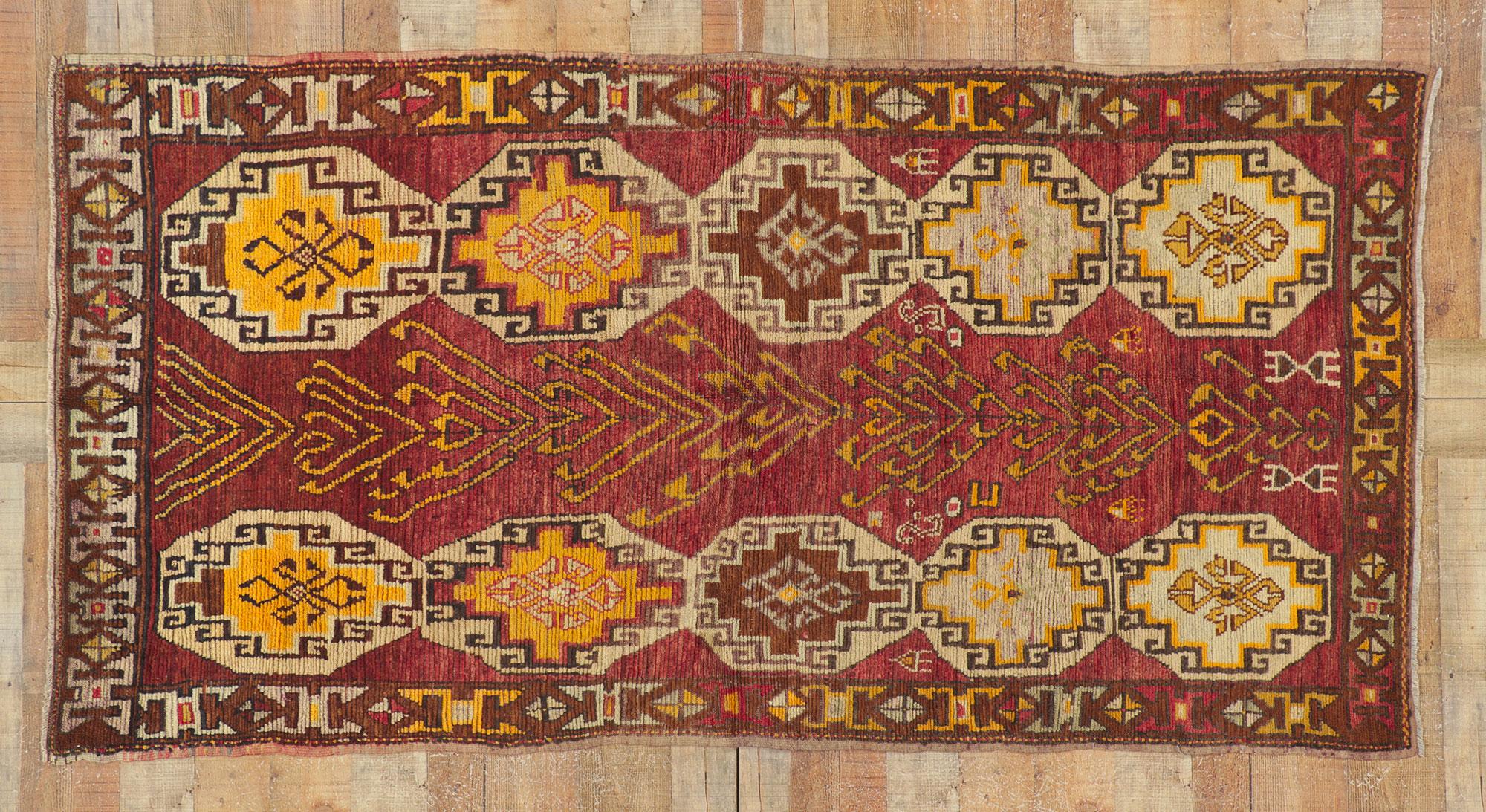 Vintage Turkish Oushak Runner with Modern Tribal Style, Gallery Rug 3